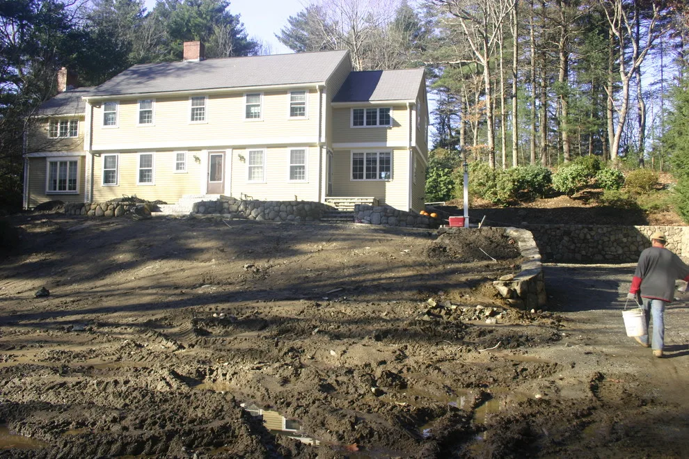 Fieldstone Wall Construction, Granite Step Installation & Paver Patio in Weston, MA by Premier Pavers & Hardscape Co - Photo 18