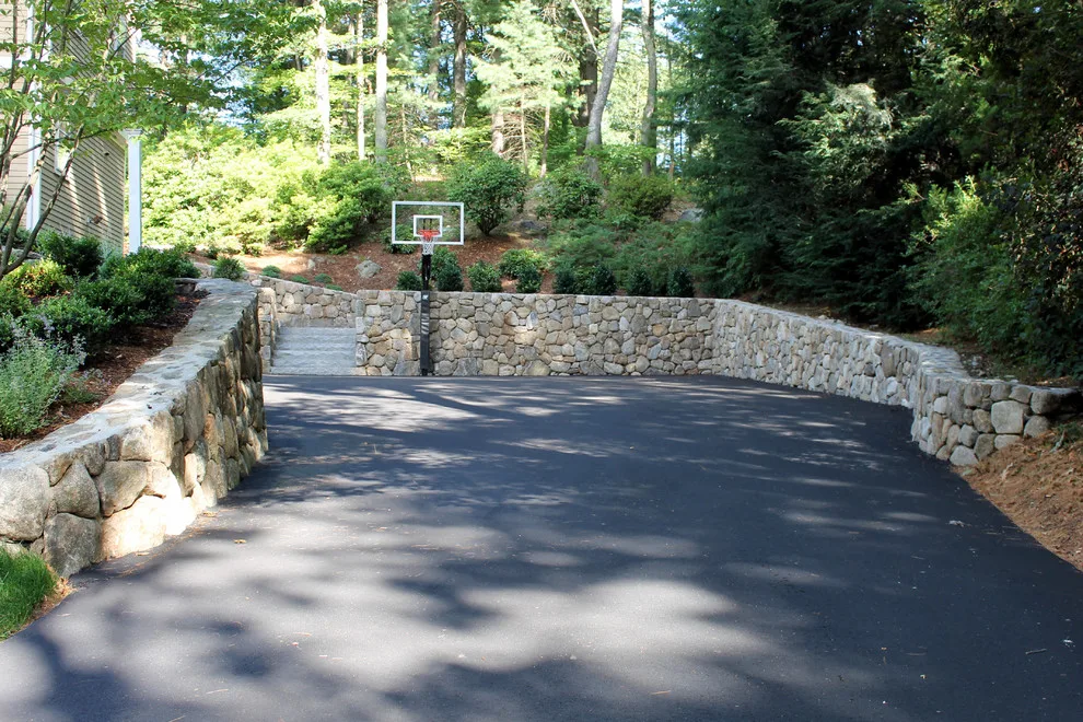 Fieldstone Wall Construction, Granite Step Installation & Paver Patio in Weston, MA by Premier Pavers & Hardscape Co - Photo 20