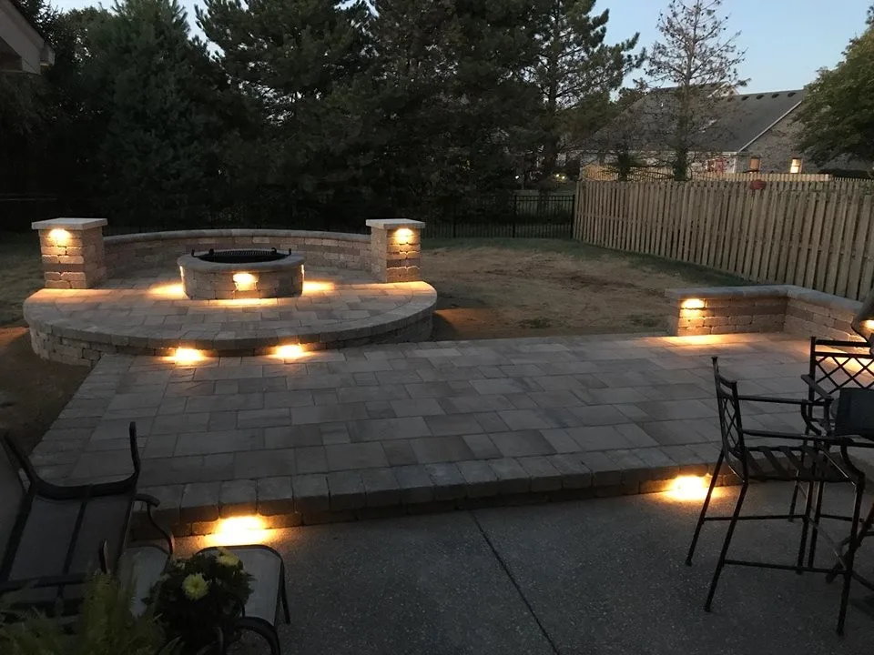 Elevated Patio and Fire Pit Outdoor Bar Area by Advanced Grounds Maintenance, LLC - Photo 3