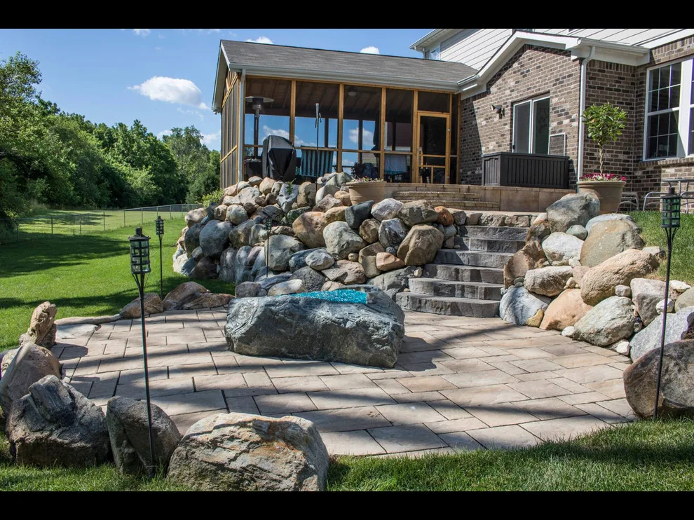 Outdoor Seating and Stone Barriers by Denali Exterior Design - Photo 4
