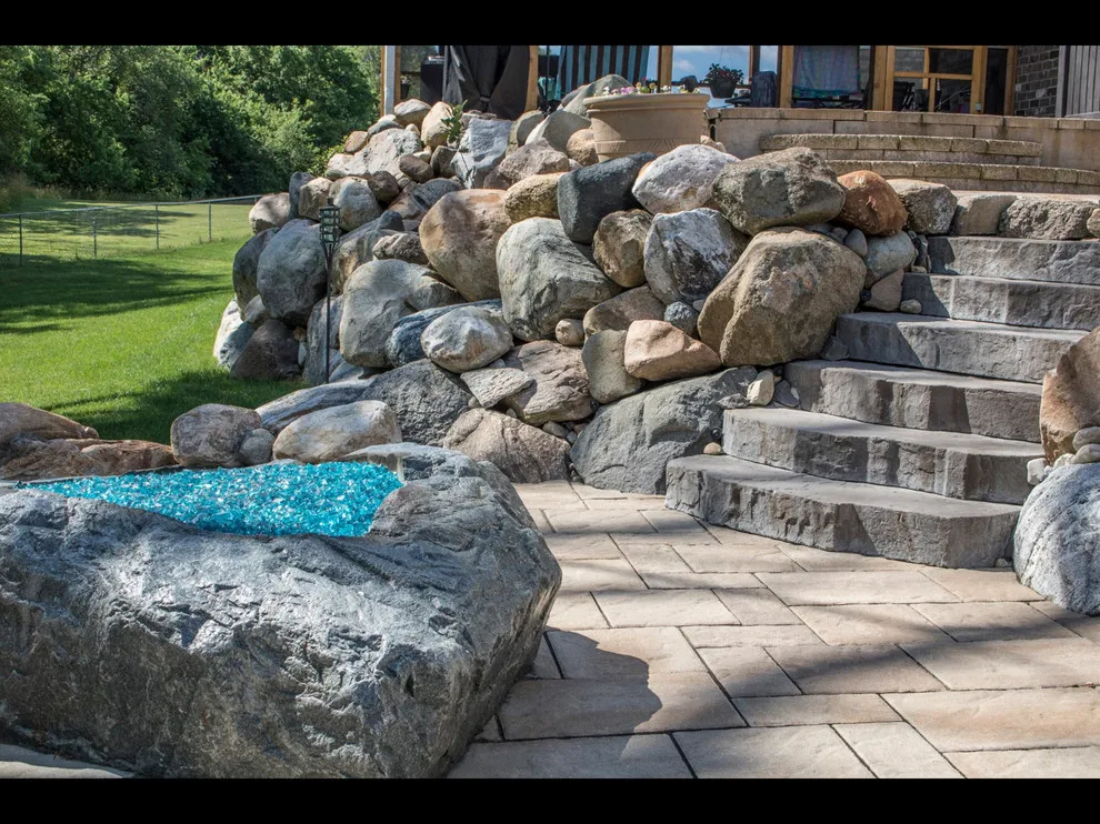 Outdoor Seating and Stone Barriers by Denali Exterior Design - Photo 7