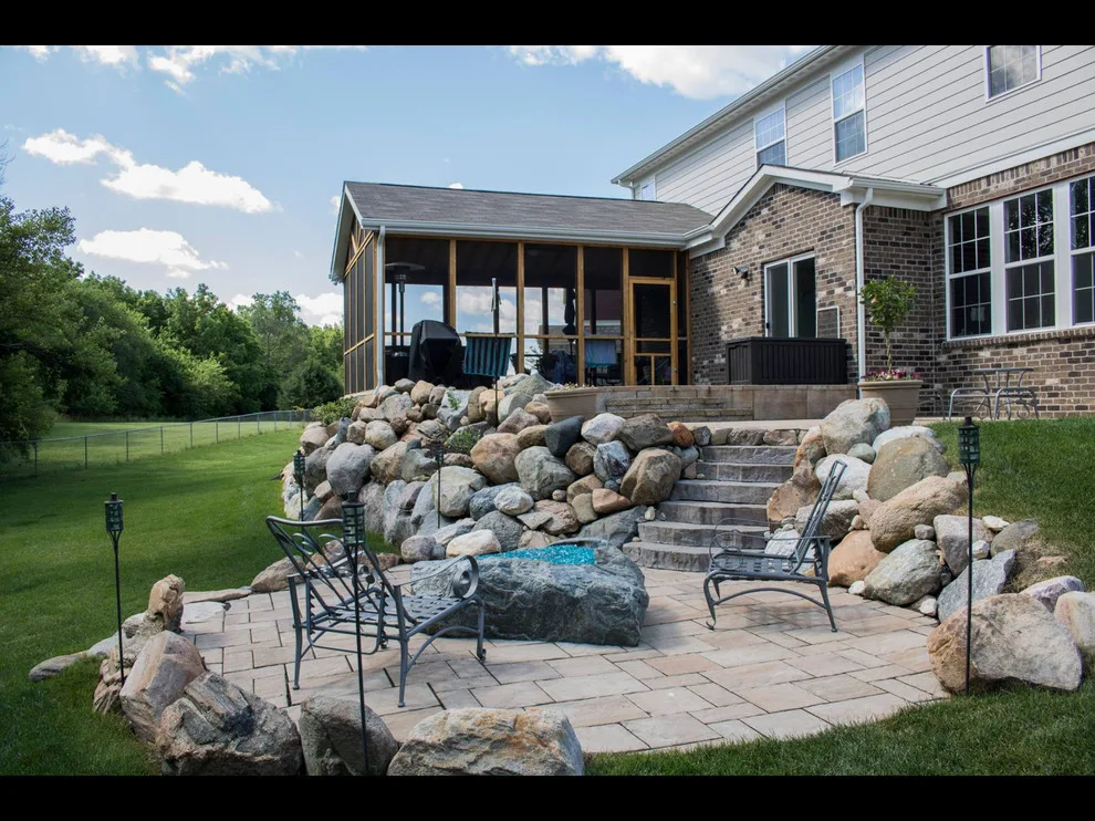 Outdoor Seating and Stone Barriers by Denali Exterior Design - Photo 2