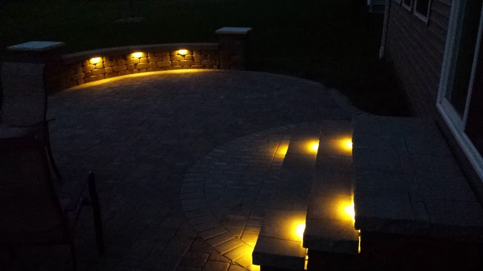 Paver Patio Featuring Seat Walls and Steps by Devine Design Hardscapes - Photo 2