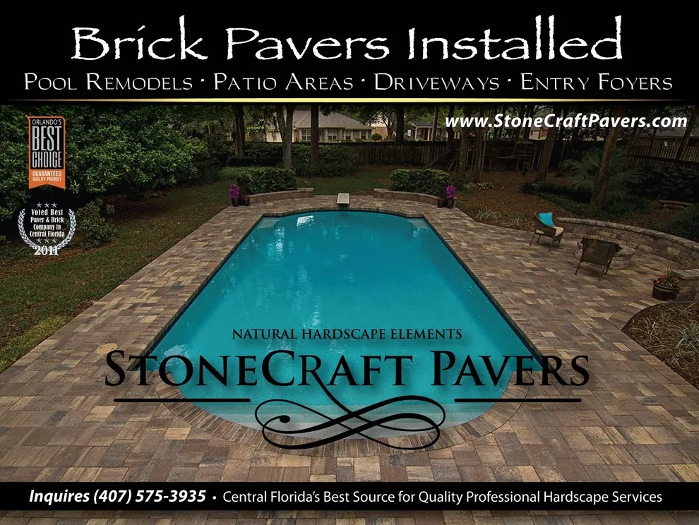 Orlando Florida Pool Deck Renovation - Paver Decks by StoneCraft Pavers, LLC - Photo 2