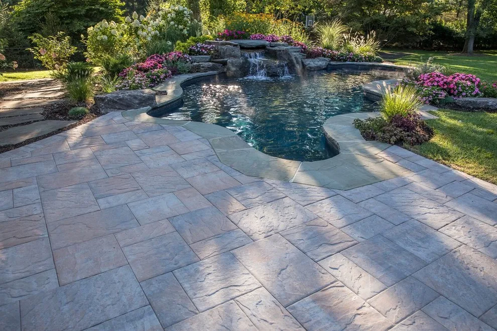 Outdoor Living Area with Pool and Patio by Cambridge Pavingstones With ArmorTec - Photo 3