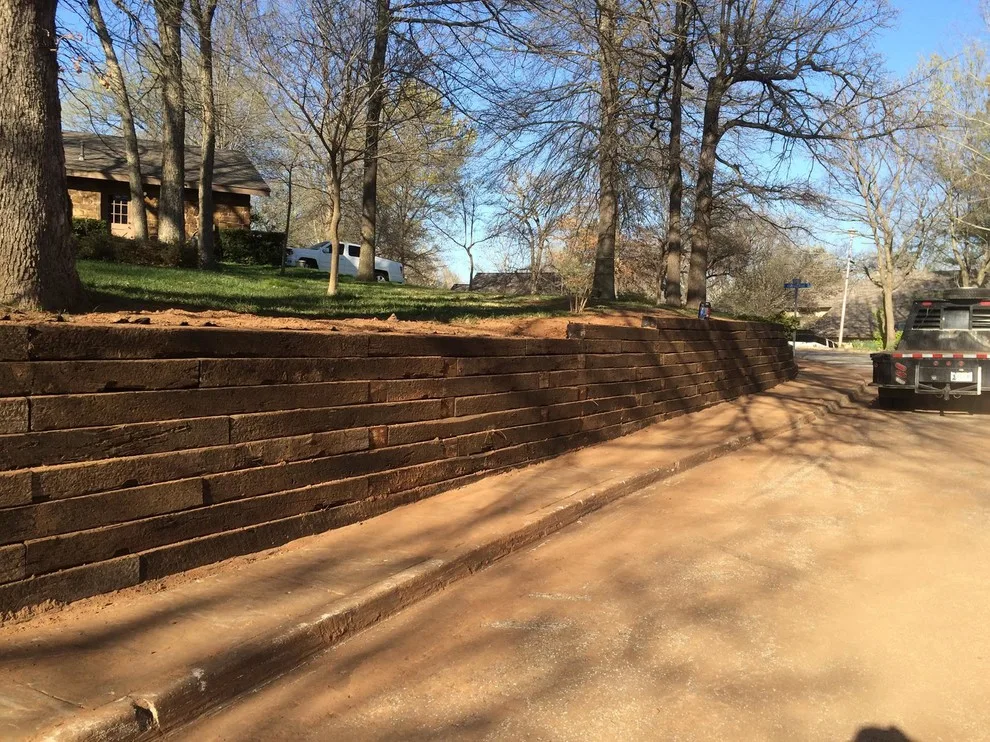 Railway Tie Barriers by Tulsa Retaining Walls - Photo 2
