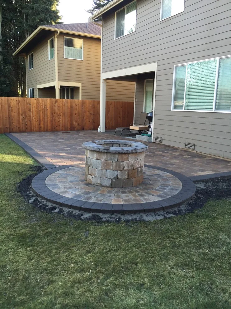 Patio Construction with Elevated Fire Pit by Xavier Pavers - Photo 3
