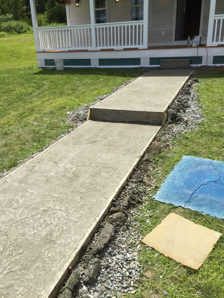 Haverhill, NH Smooth Stamped Concrete Pathway by Maple Creek Landworks LLC - Photo 3