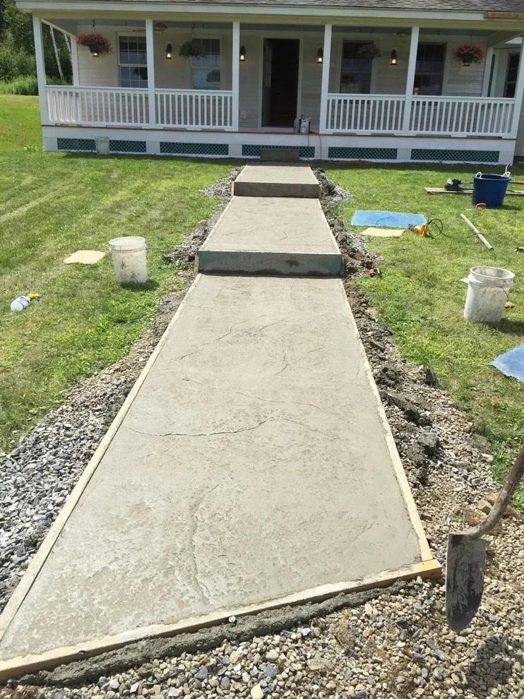 Haverhill, NH Smooth Stamped Concrete Pathway by Maple Creek Landworks LLC - Photo 2