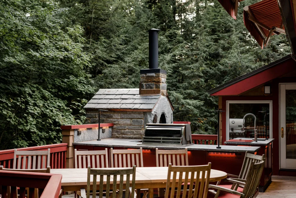 Outdoor Kitchen with Added Pizza Oven by Housatonic Architectural Services, LLC (closed) - Photo 4
