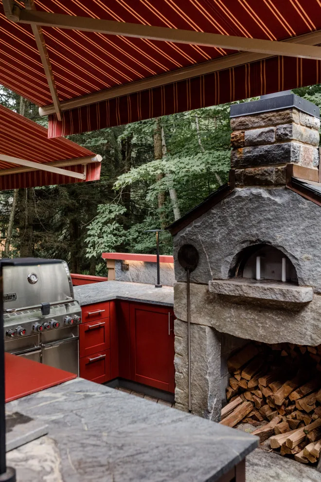 Outdoor Kitchen with Added Pizza Oven by Housatonic Architectural Services, LLC (closed) - Photo 5