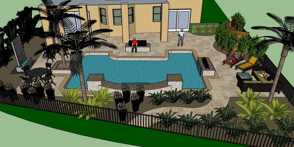 Pool with Water Feature by TotalScape Design - Photo 15