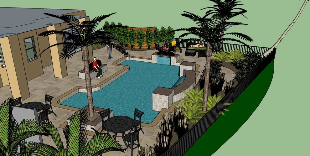 Pool with Water Feature by TotalScape Design - Photo 8
