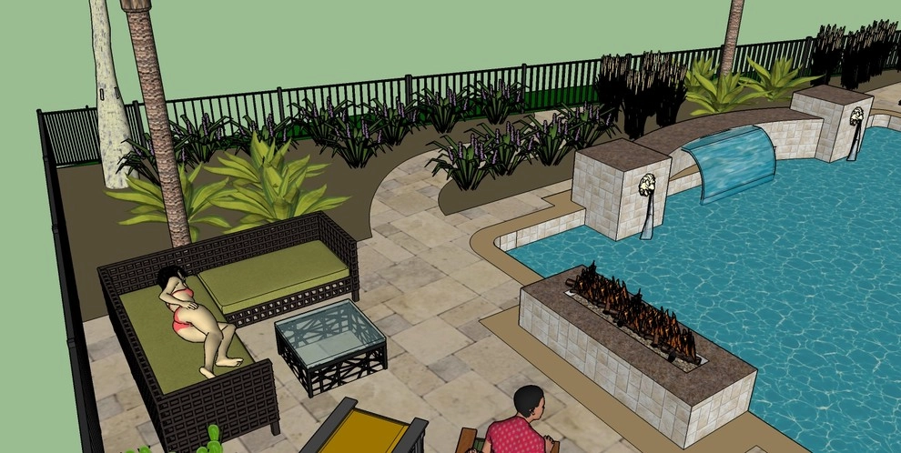 Pool with Water Feature by TotalScape Design - Photo 11