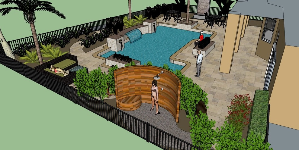 Pool with Water Feature by TotalScape Design - Photo 12