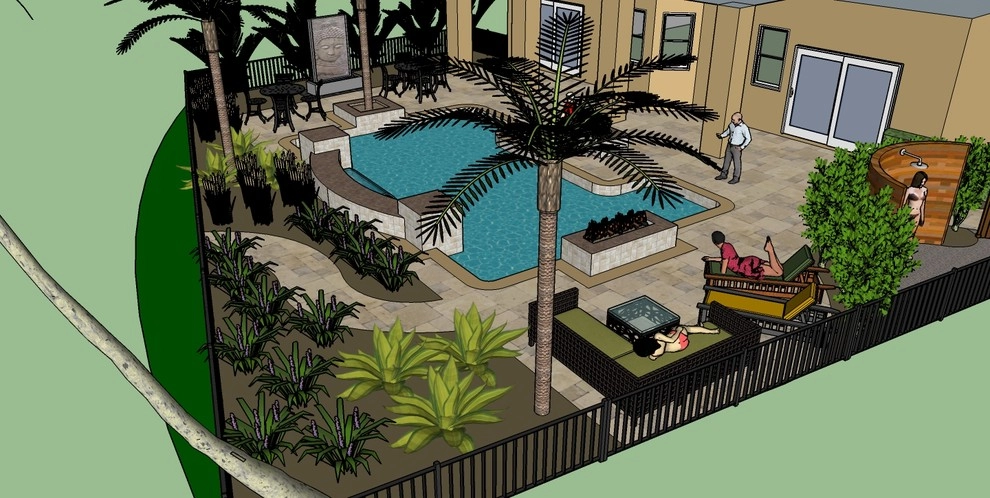 Pool with Water Feature by TotalScape Design - Photo 9
