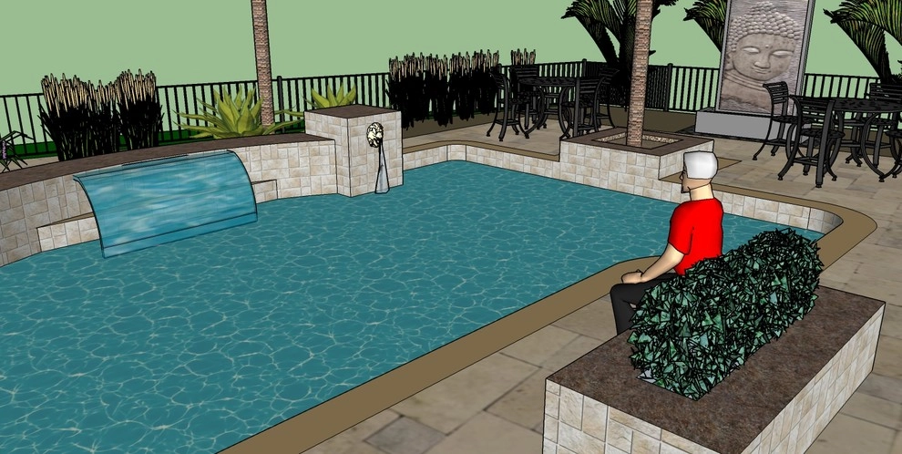 Pool with Water Feature by TotalScape Design - Photo 19