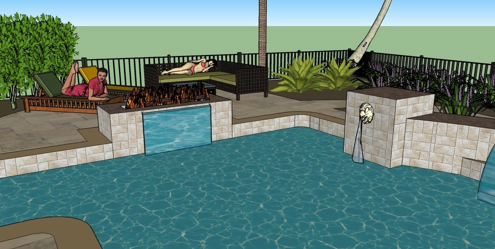 Pool with Water Feature by TotalScape Design - Photo 2