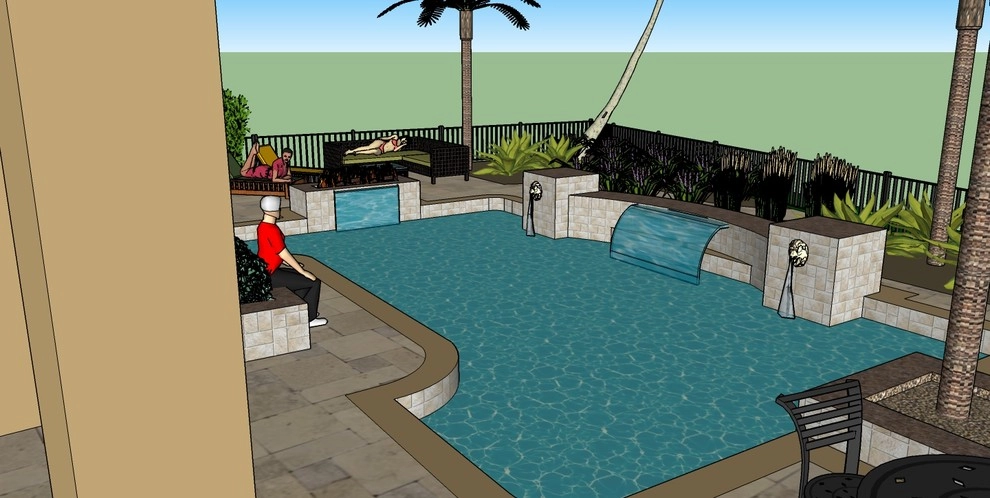 Pool with Water Feature by TotalScape Design - Photo 14