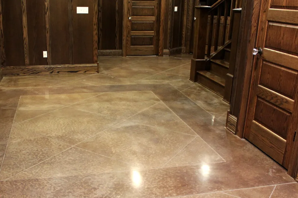 Refined and Dyed Basement Flooring by Dancer Concrete Design - Photo 2