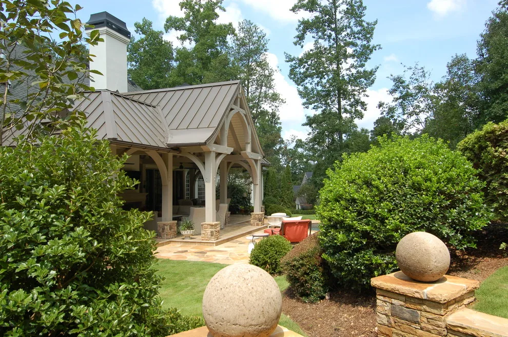 Modern Rustic Poolside Veranda by Blue Oak Architecture - Photo 4