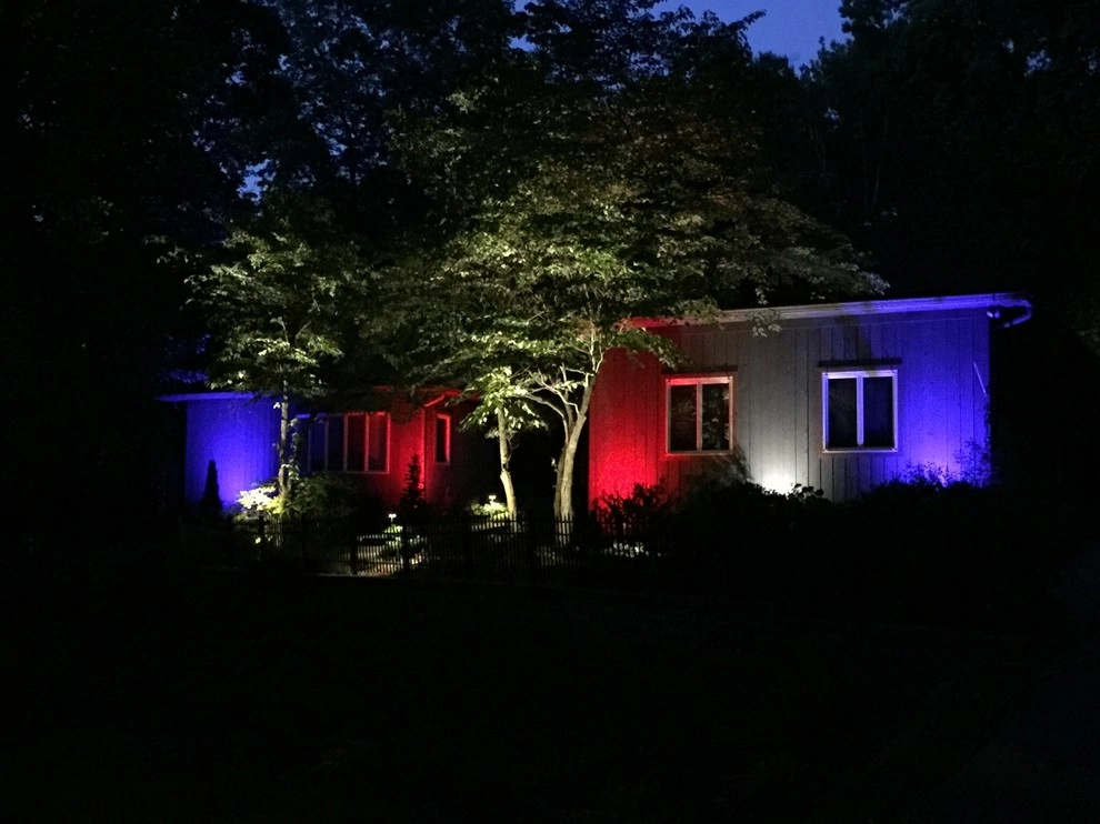 Colored LED lighting by VIVID Landscape & Lighting - Photo 33