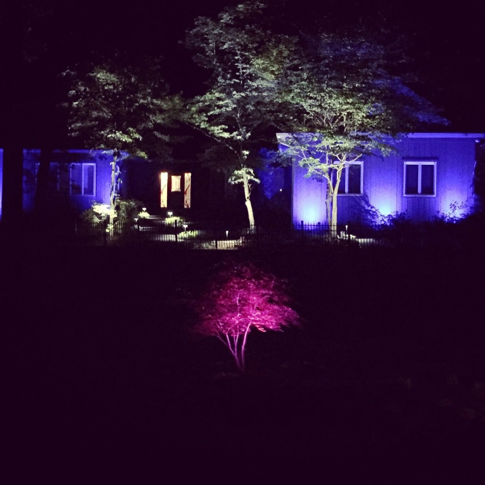 Colored LED lighting by VIVID Landscape & Lighting - Photo 11