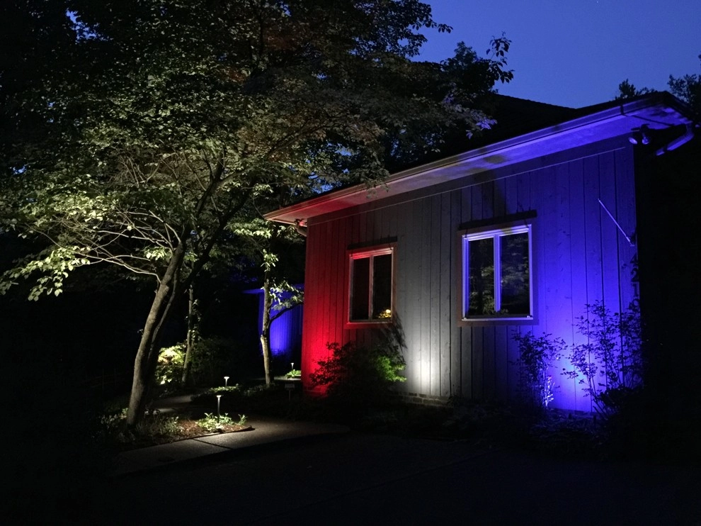 Colored LED lighting by VIVID Landscape & Lighting - Photo 14