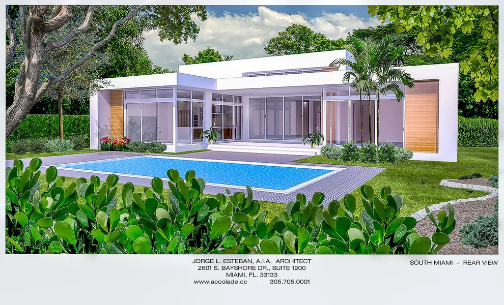South Miami - One Level Home by Jorge L. Esteban Architecture & Planning - Photo 2