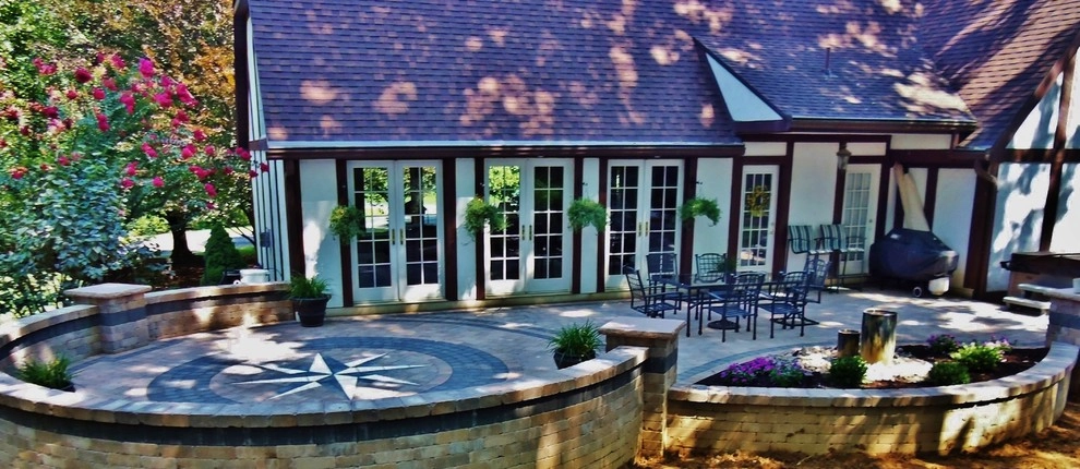 Compass Inlay Patio and Water Feature by Weavers Landscape Company - Photo 4