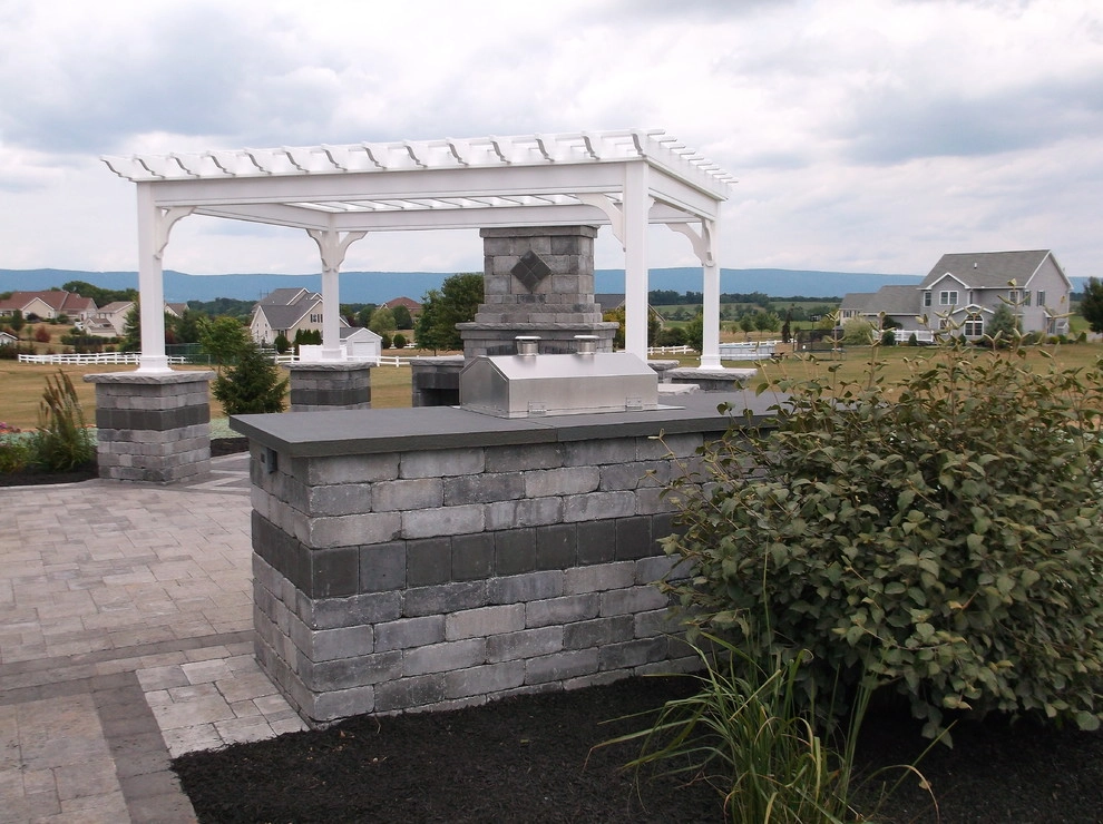 2014 Patio with Fireplace & Pergola by Weavers Landscape Company - Photo 5