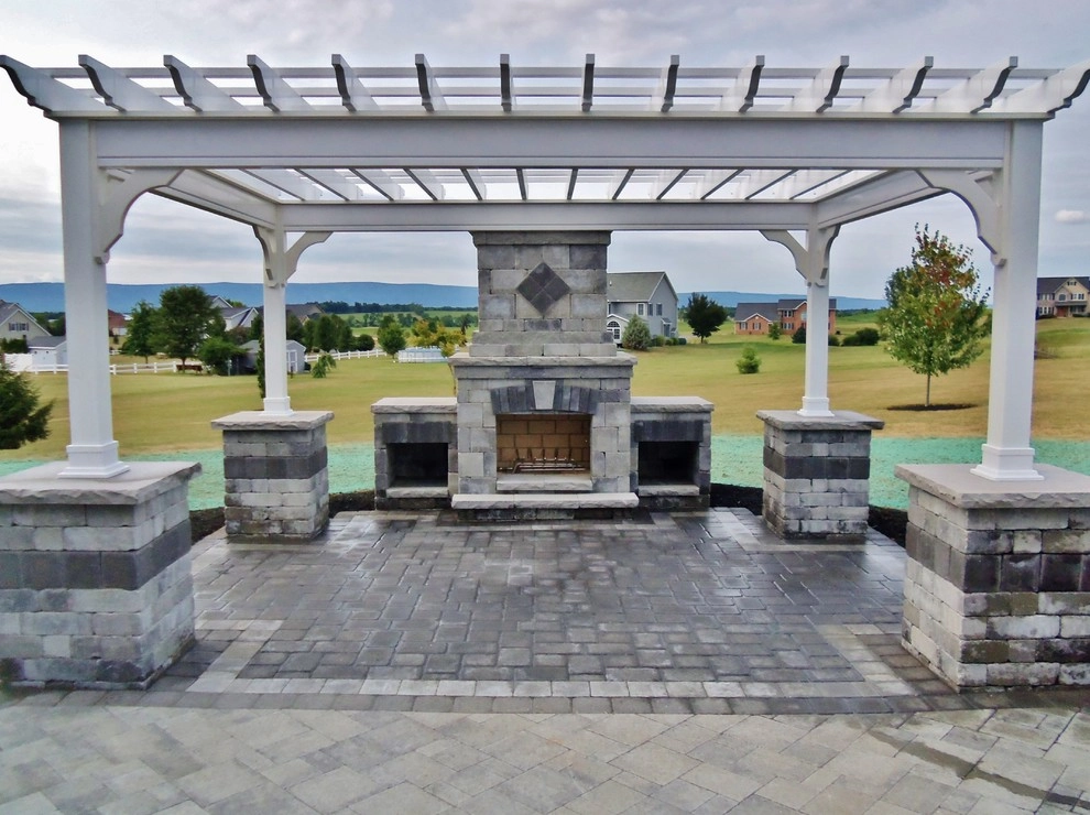 2014 Patio with Fireplace & Pergola by Weavers Landscape Company - Photo 10
