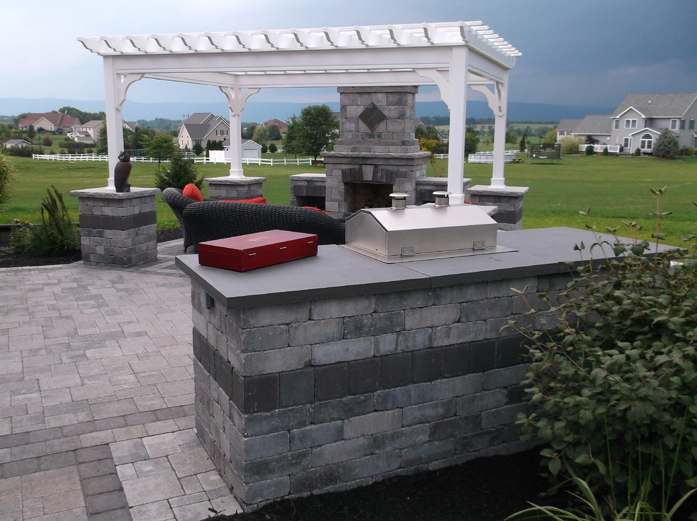 2014 Patio with Fireplace & Pergola by Weavers Landscape Company - Photo 2