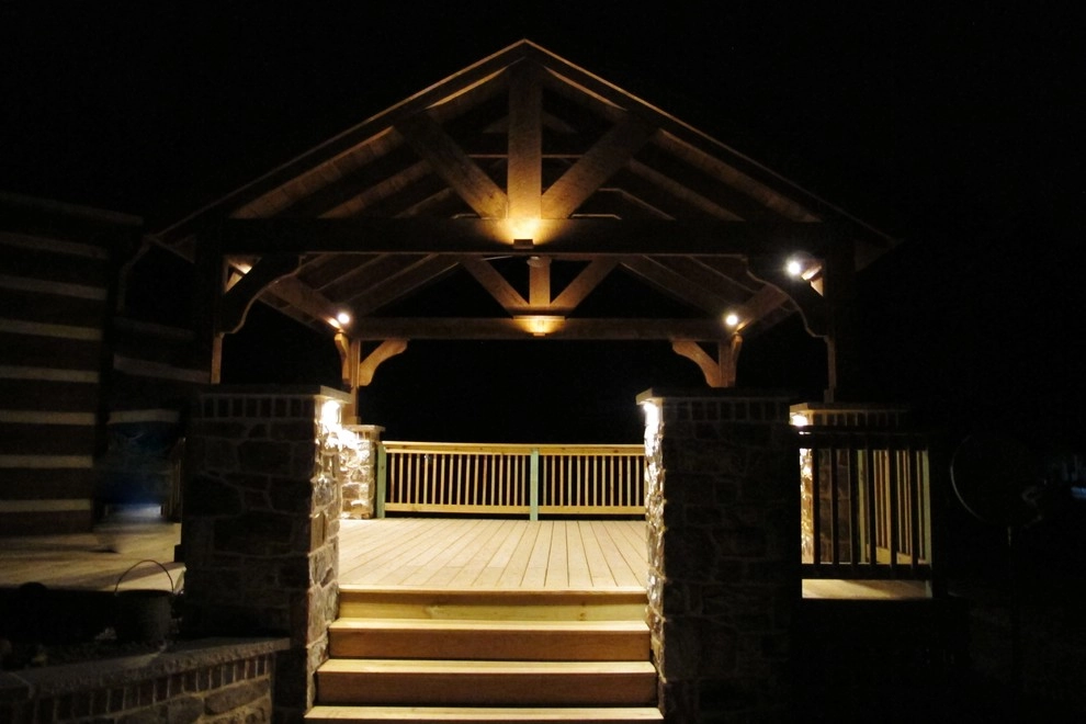 Outdoor Pavilion Lighting Features by Weavers Landscape Company - Photo 2