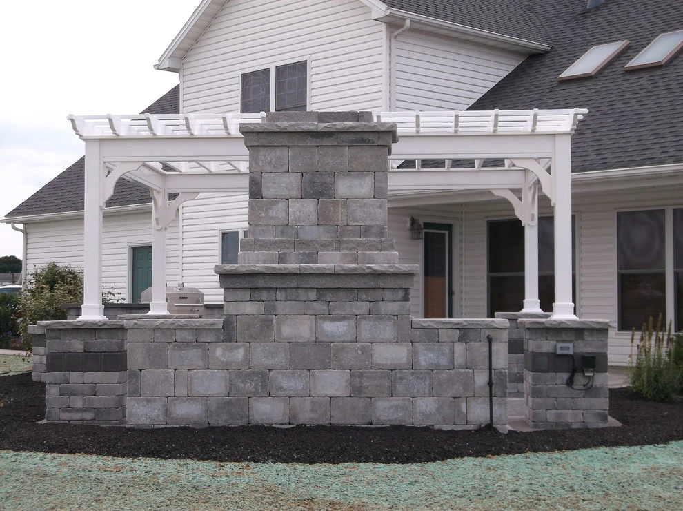 2014 Patio with Fireplace & Pergola by Weavers Landscape Company - Photo 3
