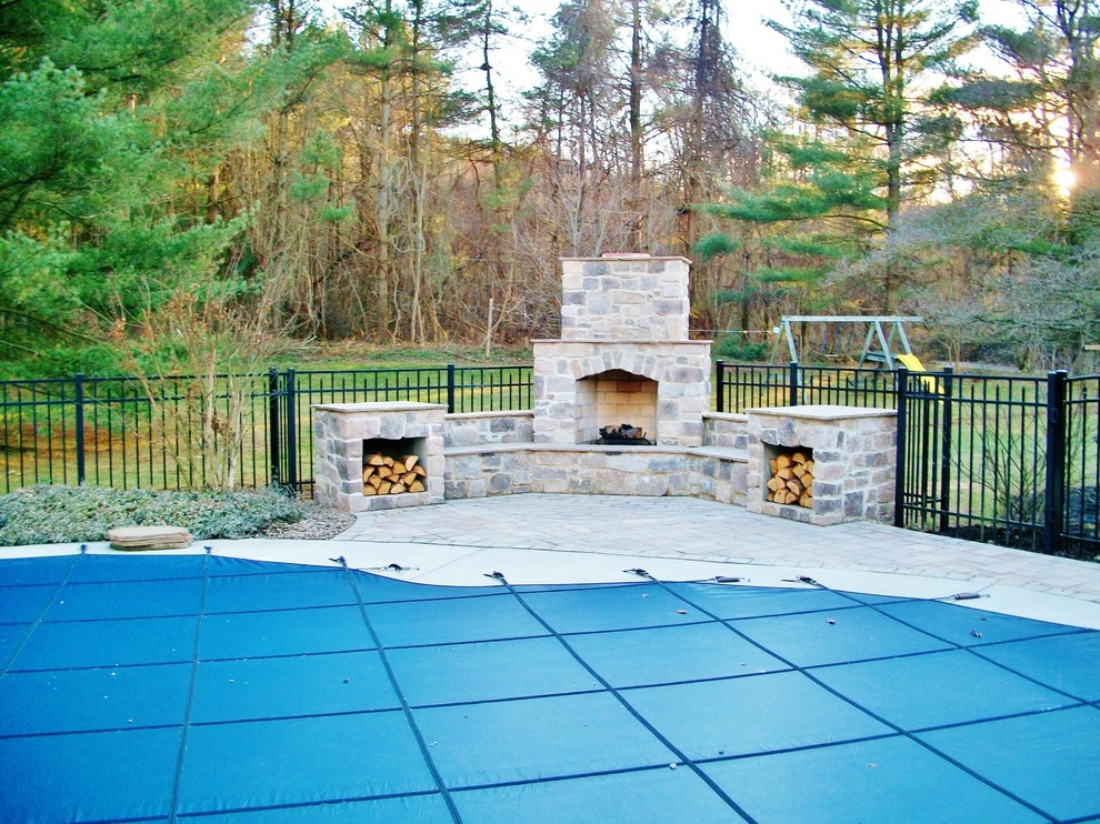 Pool Side Fireplace by Weavers Landscape Company - Photo 4