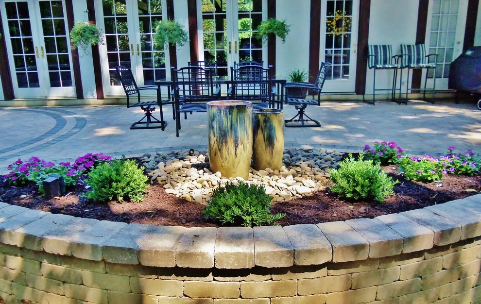 Compass Inlay Patio and Water Feature by Weavers Landscape Company - Photo 3