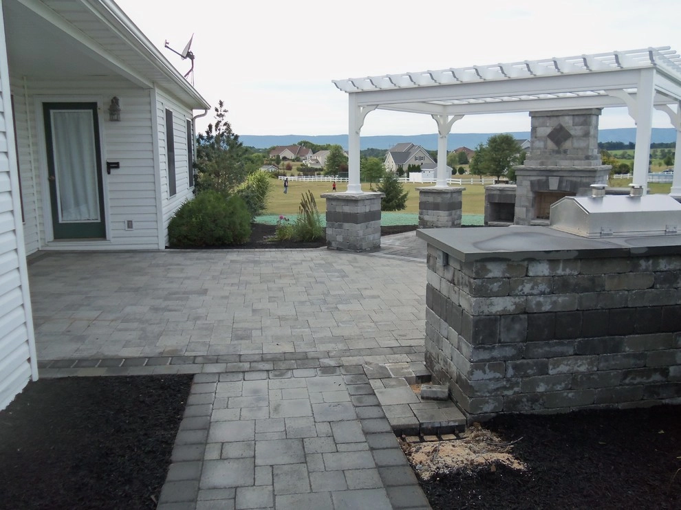 2014 Patio with Fireplace & Pergola by Weavers Landscape Company - Photo 8