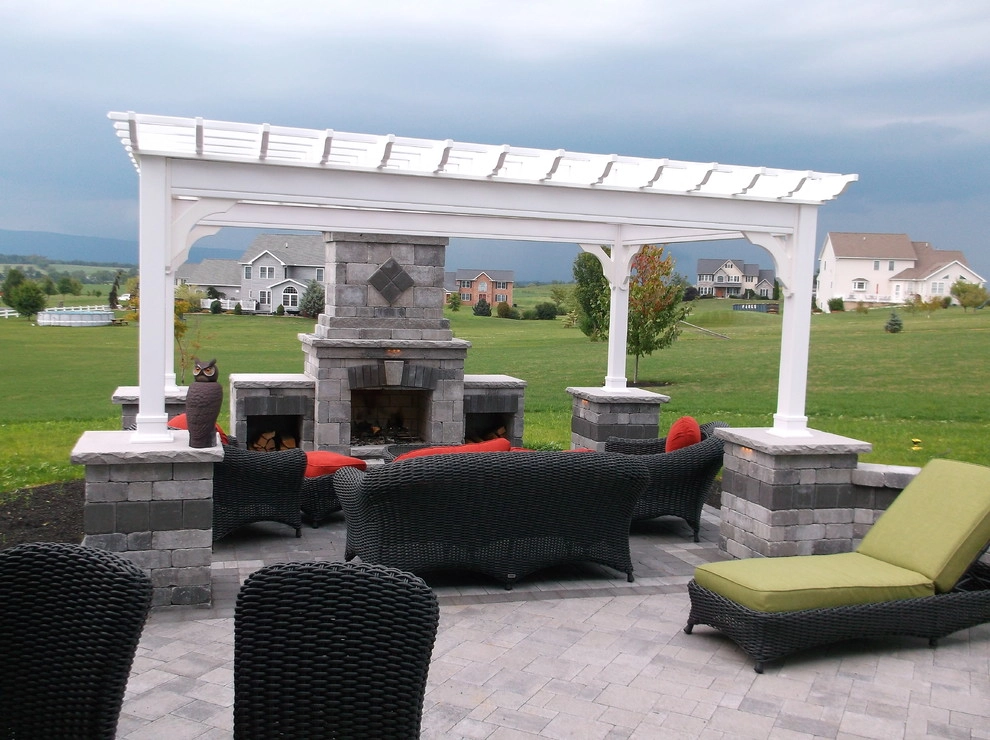 2014 Patio with Fireplace & Pergola by Weavers Landscape Company - Photo 7