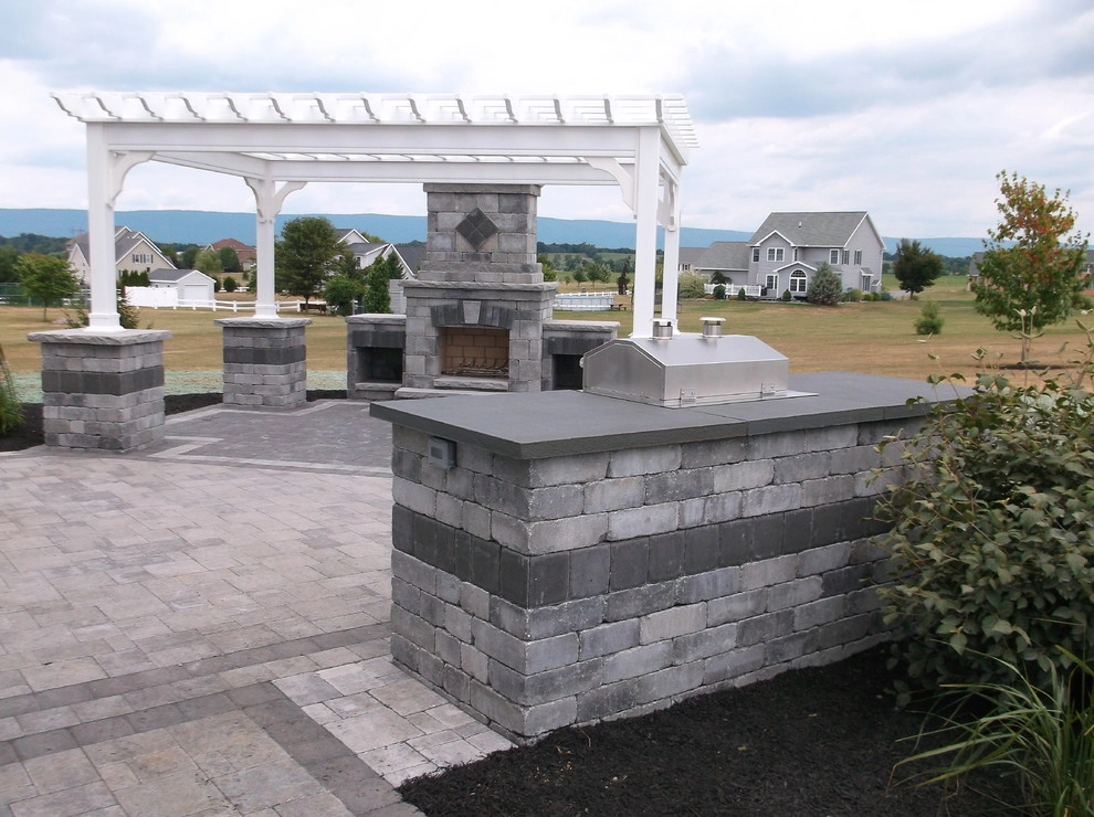 2014 Patio with Fireplace & Pergola by Weavers Landscape Company - Photo 14