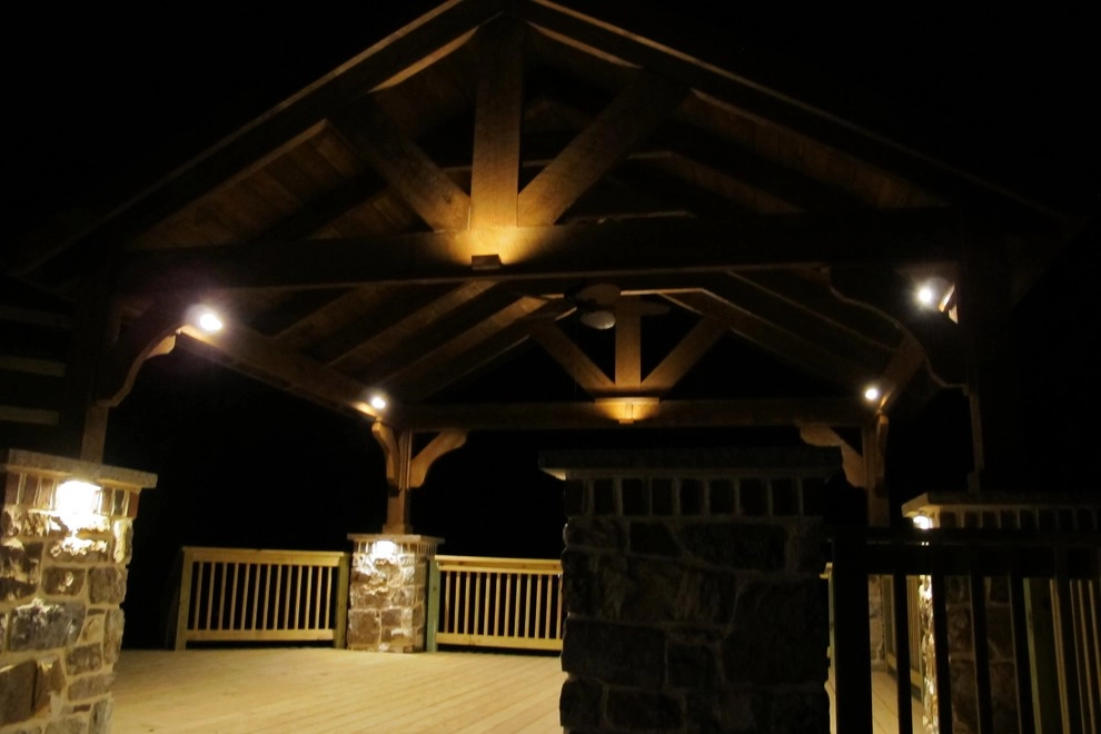 Outdoor Pavilion Lighting Features by Weavers Landscape Company - Photo 7