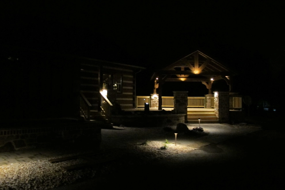 Outdoor Pavilion Lighting Features by Weavers Landscape Company - Photo 6