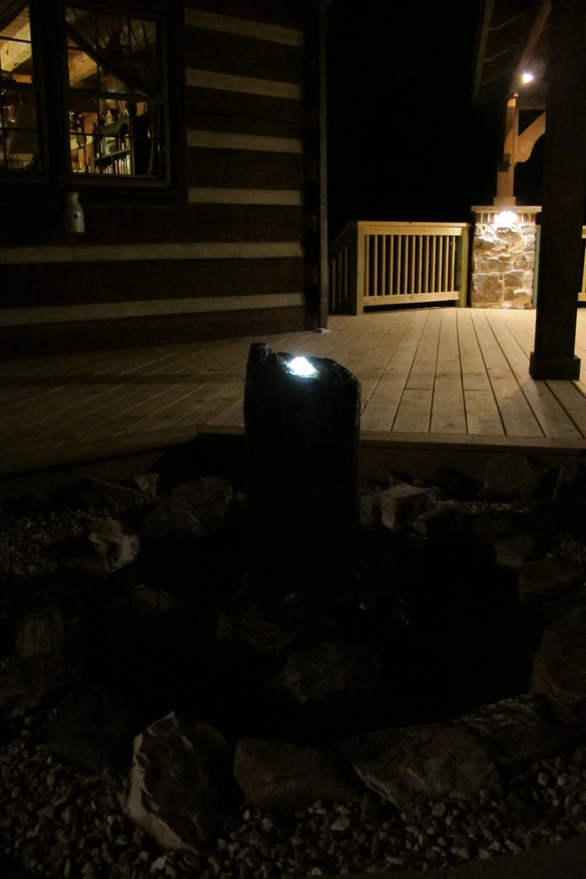 Outdoor Pavilion Lighting Features by Weavers Landscape Company - Photo 3