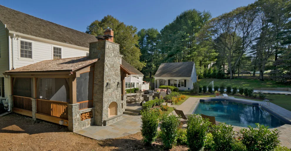 Potomac Screen Porch with Timber Frame by Upton Architecture, LLC - Photo 14