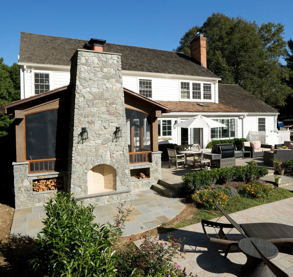 Potomac Screen Porch with Timber Frame by Upton Architecture, LLC - Photo 7