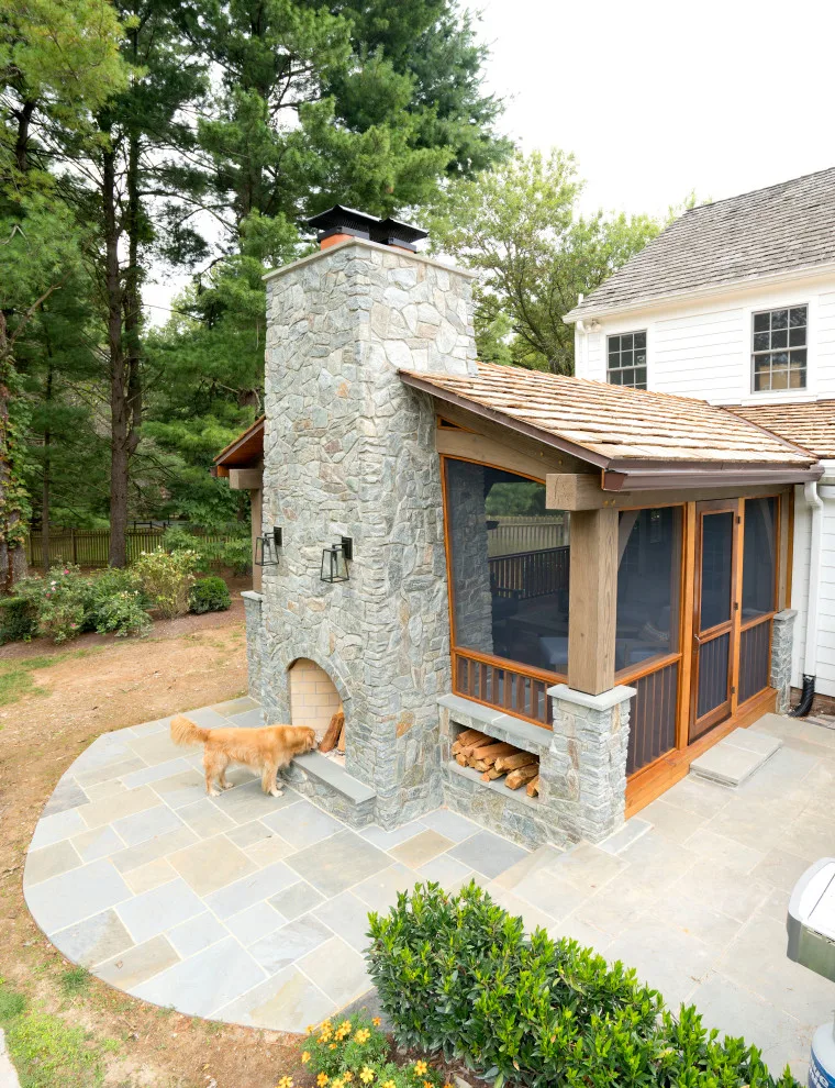 Potomac Screen Porch with Timber Frame by Upton Architecture, LLC - Photo 18