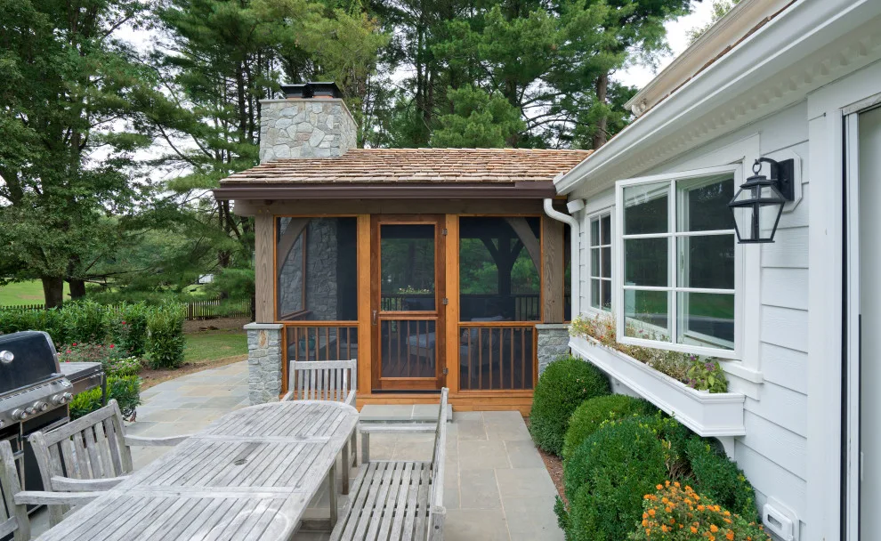 Potomac Screen Porch with Timber Frame by Upton Architecture, LLC - Photo 6