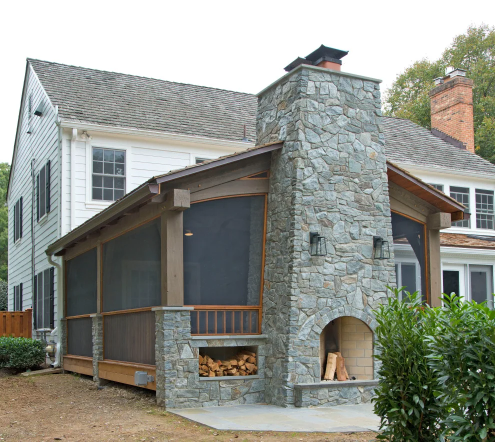Potomac Screen Porch with Timber Frame by Upton Architecture, LLC - Photo 11