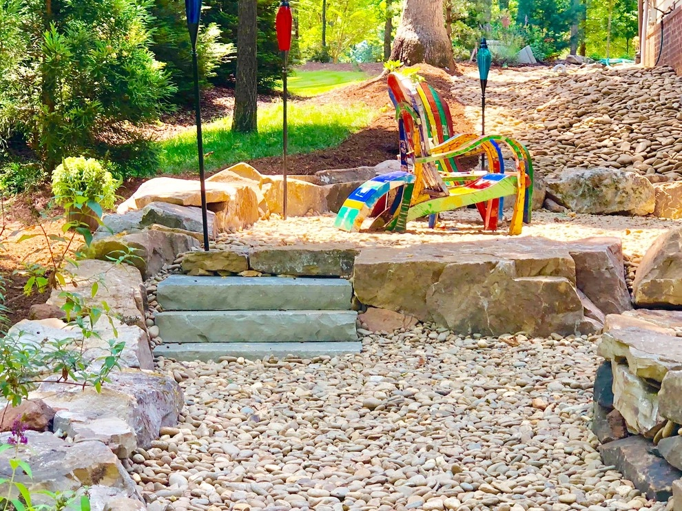 Drainage work mutating into living space by Wilson's Natural Landscaping, LLC - Photo 3