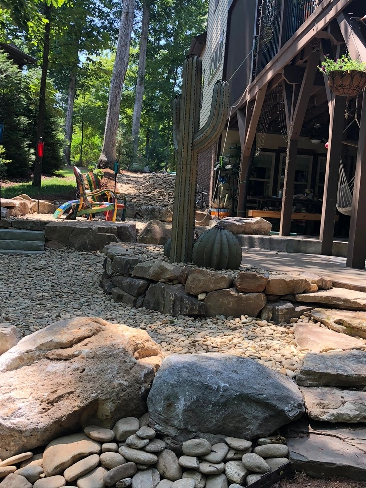 Drainage work mutating into living space by Wilson's Natural Landscaping, LLC - Photo 4